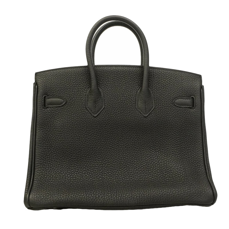 【6gd5305-g】エルメス ハンドバッグ バーキン25 トゴ ブラック シルバー金具 Y刻印【中古】レディース