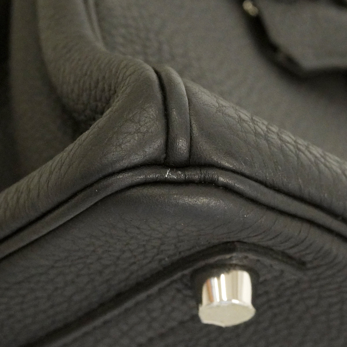 【6gd5305-g】エルメス ハンドバッグ バーキン25 トゴ ブラック シルバー金具 Y刻印【中古】レディース