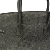 【6gd5308-g】エルメス ハンドバッグ バーキン25 ヴォーエプソン ブラック ゴールド金具 □N刻印【中古】レディース
