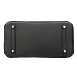 【6gd5308-g】エルメス ハンドバッグ バーキン25 ヴォーエプソン ブラック ゴールド金具 □N刻印【中古】レディース