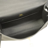 【6gd5310-g】エルメス ハンドバッグ ポシェットケリー スイフト ブラック ゴールド金具 Z刻印【中古】レディース