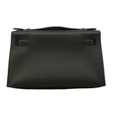 【6gd5310-g】エルメス ハンドバッグ ポシェットケリー スイフト ブラック ゴールド金具 Z刻印【中古】レディース