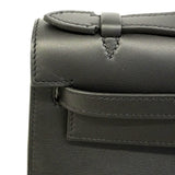 【6gd5310-g】エルメス ハンドバッグ ポシェットケリー スイフト ブラック ゴールド金具 Z刻印【中古】レディース