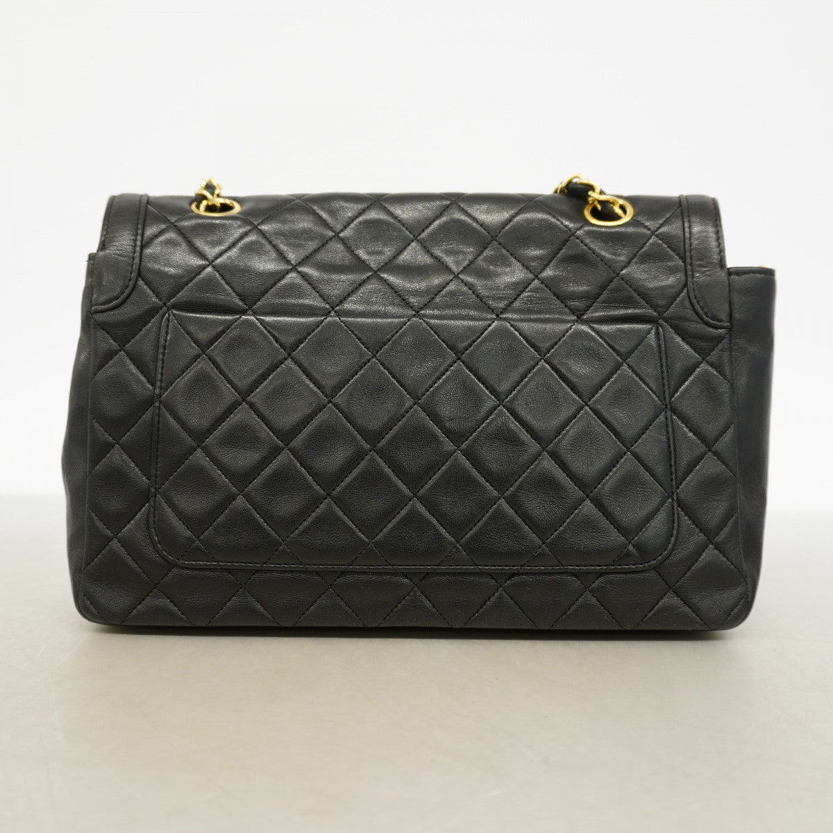 【6gd5311】シャネル ショルダーバッグ マトラッセ チェーンショルダー ラムスキン ブラック ゴールド金具【中古】レディース