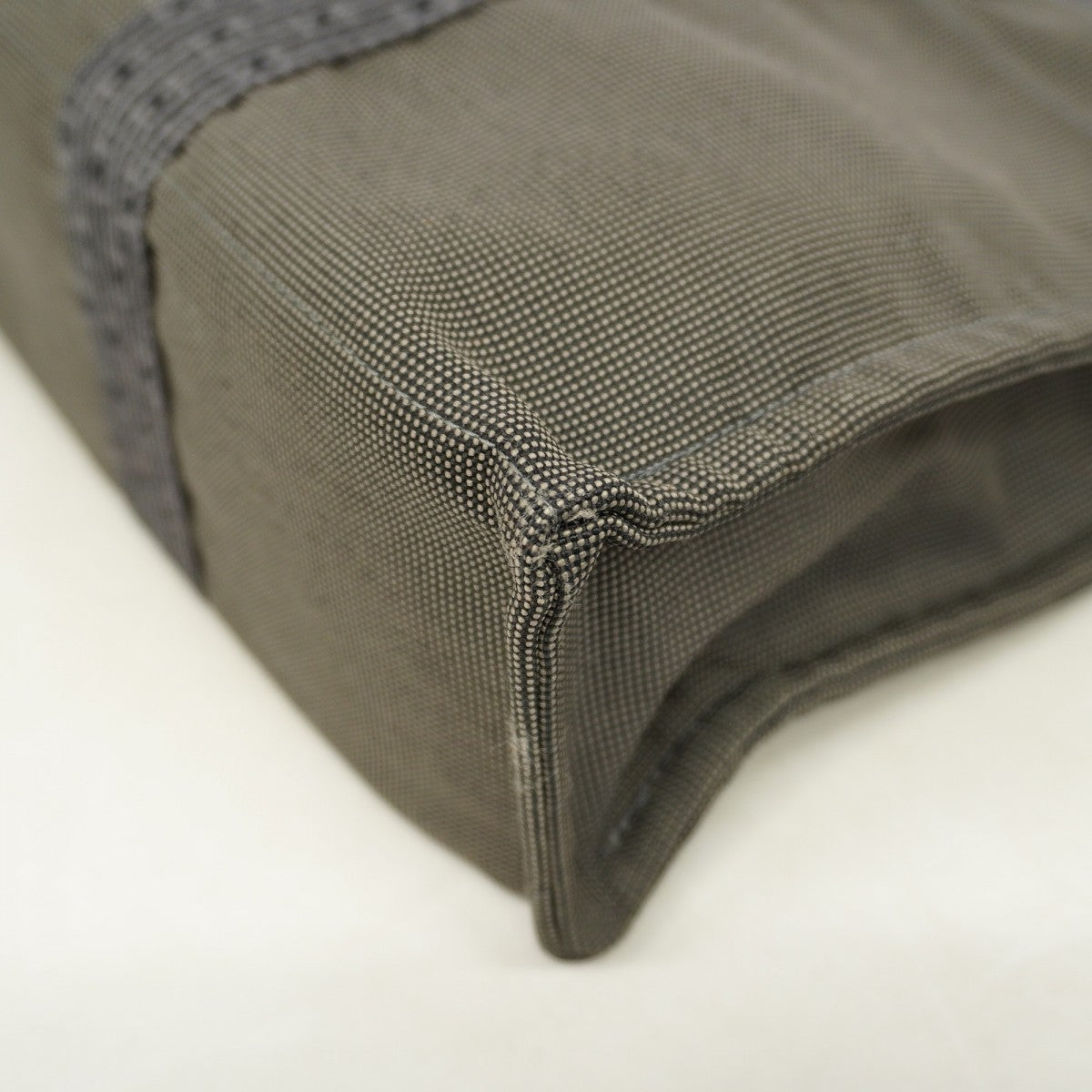 【6gd5315】エルメス トートバッグ エールラインMM キャンバス グレー シルバー金具【中古】メンズ レディース ユニセックス