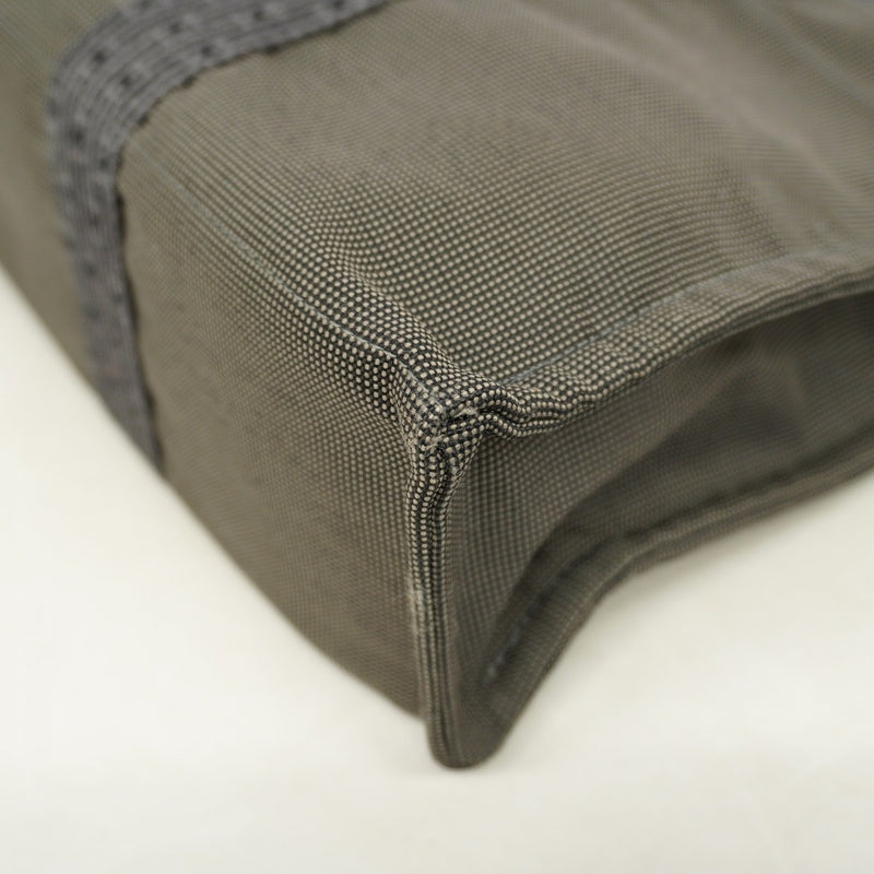 【6gd5315】エルメス トートバッグ エールラインMM キャンバス グレー シルバー金具【中古】メンズ レディース ユニセックス