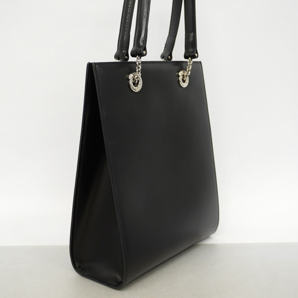 【6gd5317】カルティエ ショルダーバッグ パンテール レザー ブラック シルバー金具【中古】レディース