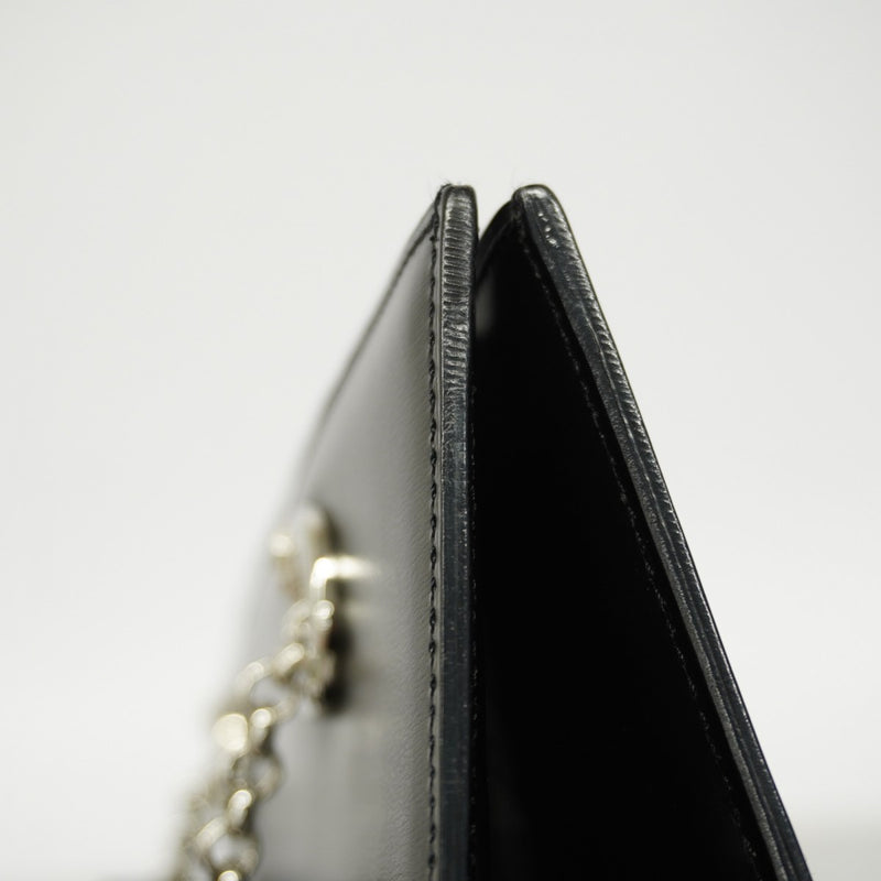 【6gd5317】カルティエ ショルダーバッグ パンテール レザー ブラック シルバー金具【中古】レディース