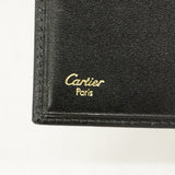 【6gd5318】カルティエ 財布 マスト レザー ブラック ゴールド金具【中古】メンズ