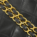 【6gd5322】シャネル ショルダーバッグ ダイアナ チェーンショルダー ラムスキン ブラック ゴールド金具【中古】レディース