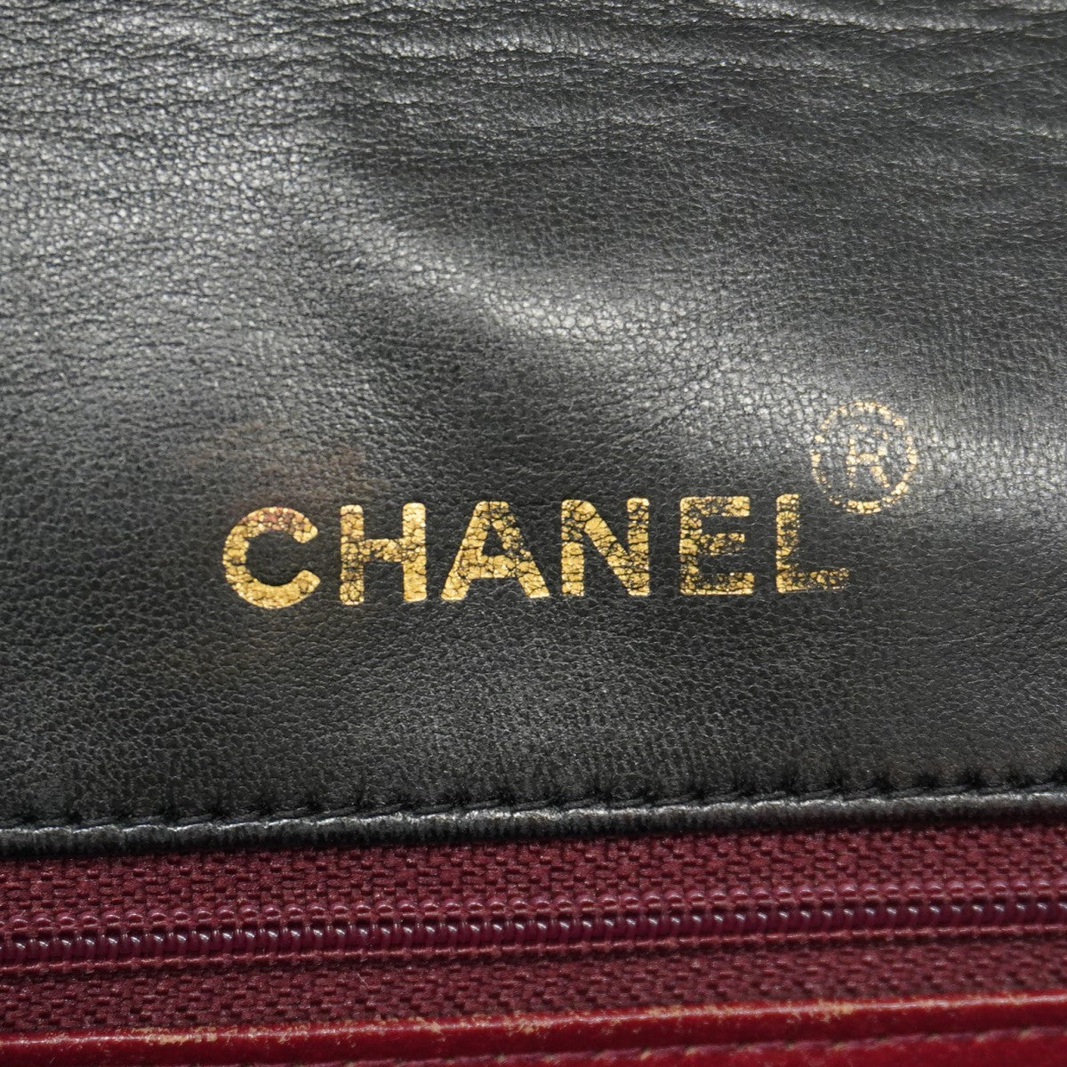 【6gd5322】シャネル ショルダーバッグ ダイアナ チェーンショルダー ラムスキン ブラック ゴールド金具【中古】レディース