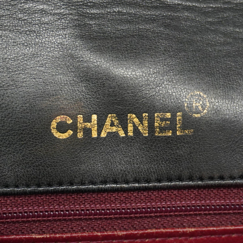【6gd5322】シャネル ショルダーバッグ ダイアナ チェーンショルダー ラムスキン ブラック ゴールド金具【中古】レディース