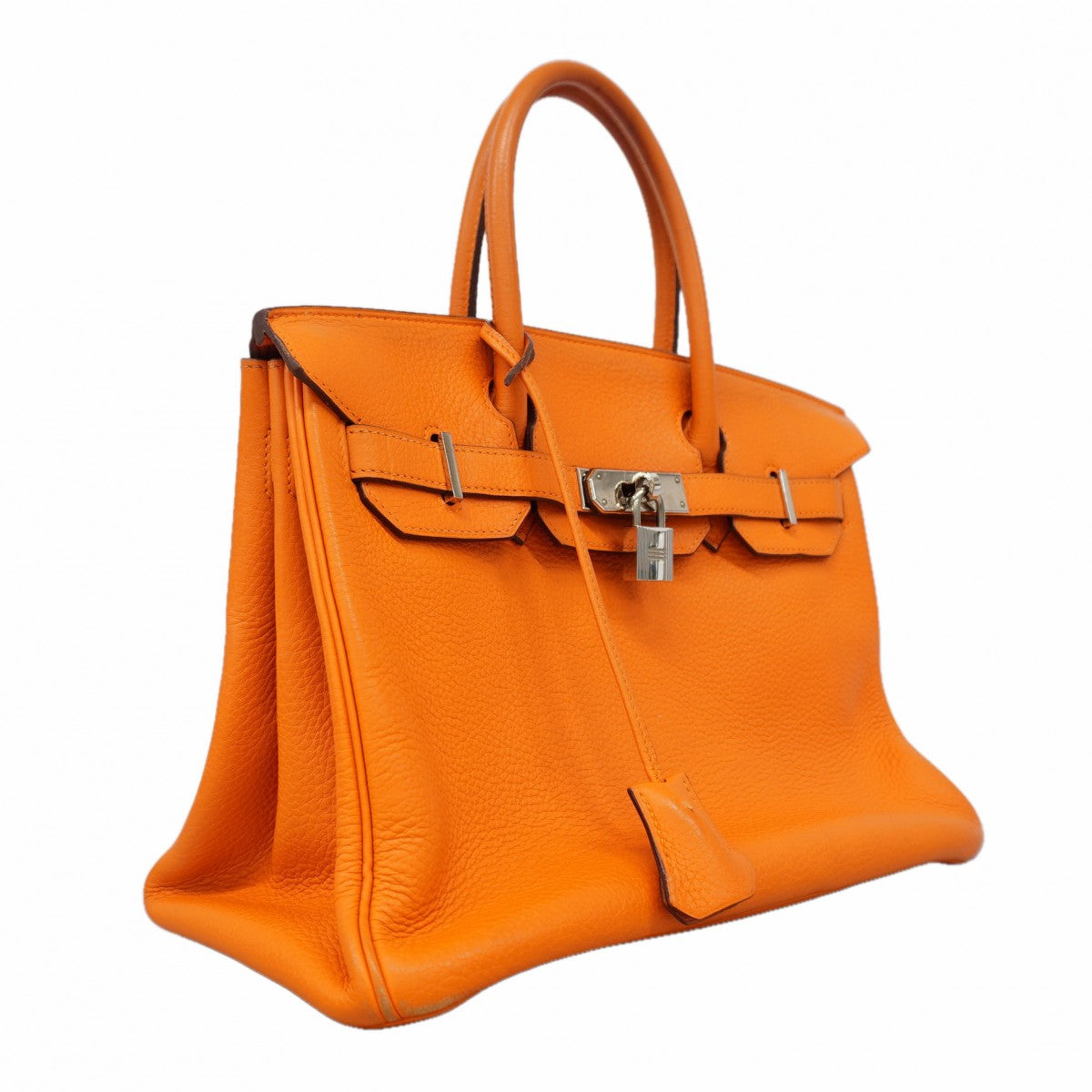 【6gd5323】エルメス ハンドバッグ バーキン30 トゴ オレンジ シルバー金具 □G刻印【中古】レディース