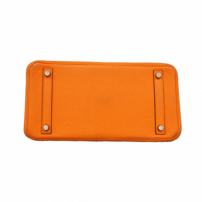 【6gd5323】エルメス ハンドバッグ バーキン30 トゴ オレンジ シルバー金具 □G刻印【中古】レディース