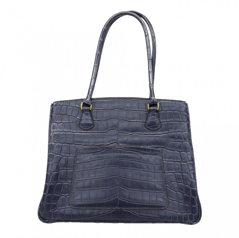 【6gd5324】エルメス トートバッグ LAトート ニロティカスマット ブルーアビス ゴールド金具 □F刻印【中古】レディース