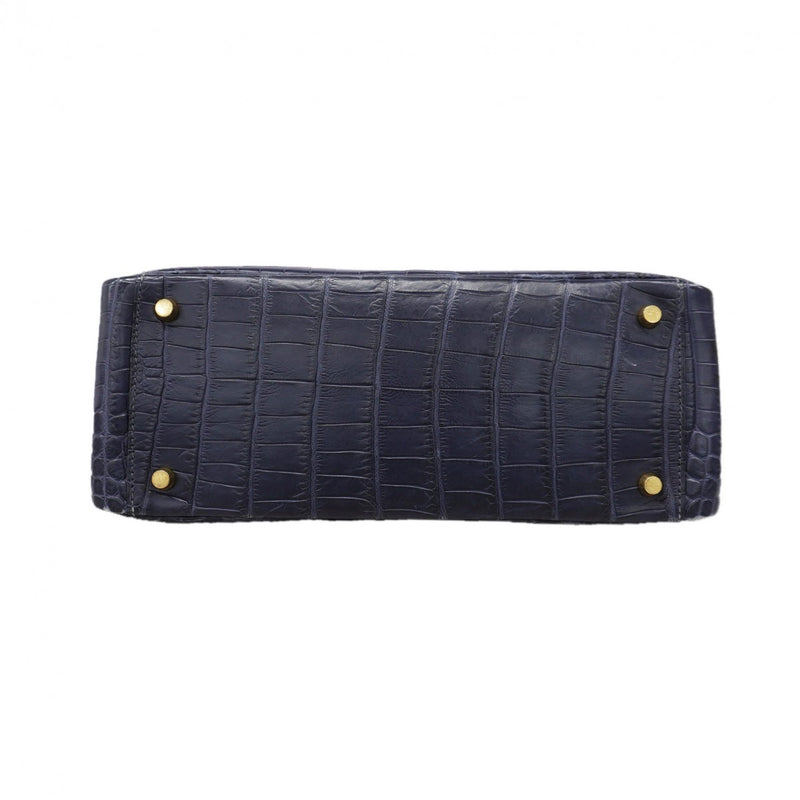 【6gd5324】エルメス トートバッグ LAトート ニロティカスマット ブルーアビス ゴールド金具 □F刻印【中古】レディース