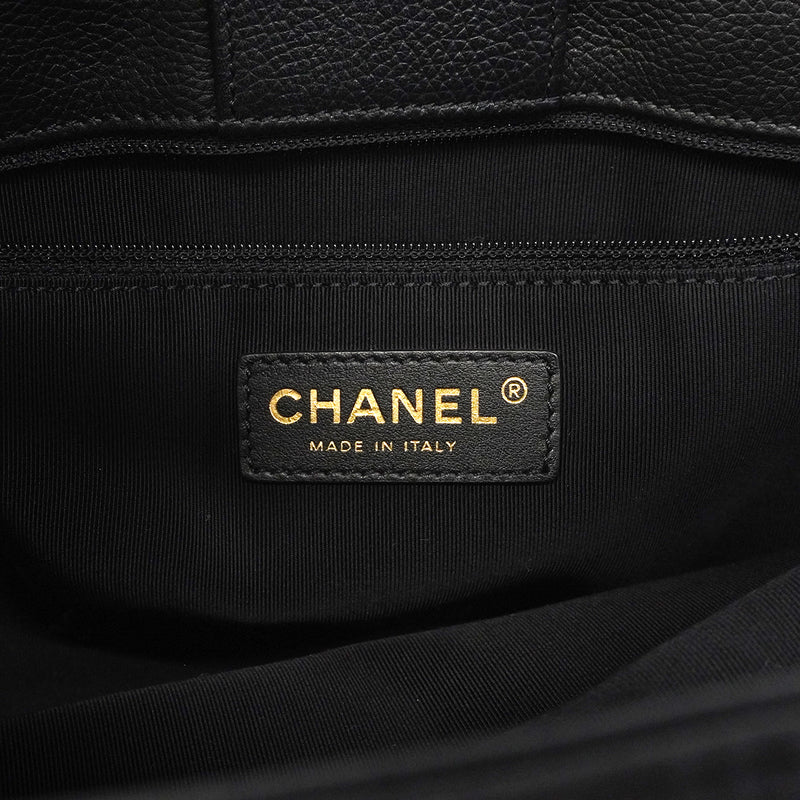 【6gd5325】シャネル トートバッグ エグゼクティブ レザー ブラック ゴールド金具【中古】レディース