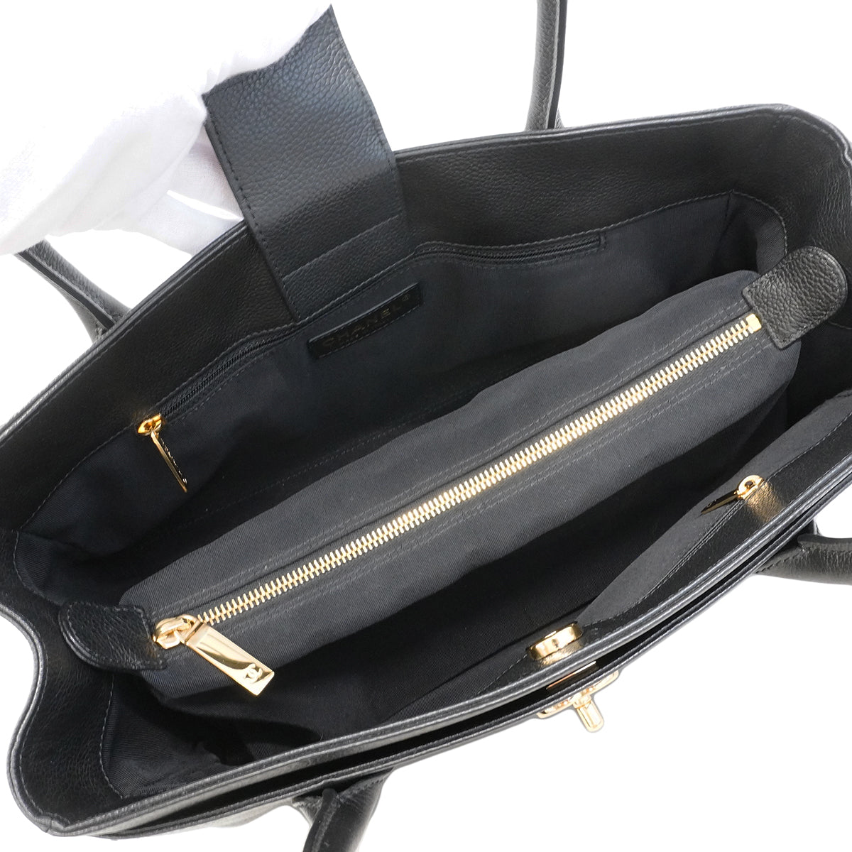【6gd5325】シャネル トートバッグ エグゼクティブ レザー ブラック ゴールド金具【中古】レディース