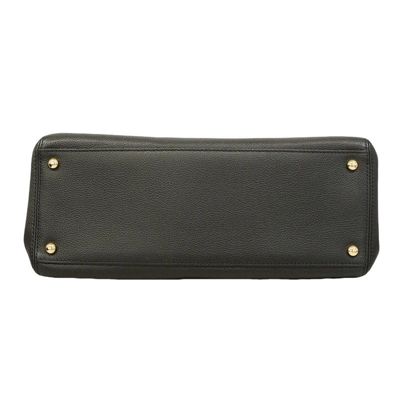 【6gd5325】シャネル トートバッグ エグゼクティブ レザー ブラック ゴールド金具【中古】レディース