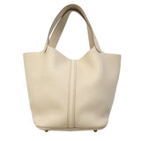 【6gd5327】エルメス ハンドバッグ ピコタンロックMM トリヨンクレマンス ベトン ゴールド金具 C刻印【中古】レディース