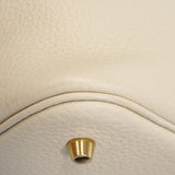 【6gd5327】エルメス ハンドバッグ ピコタンロックMM トリヨンクレマンス ベトン ゴールド金具 C刻印【中古】レディース