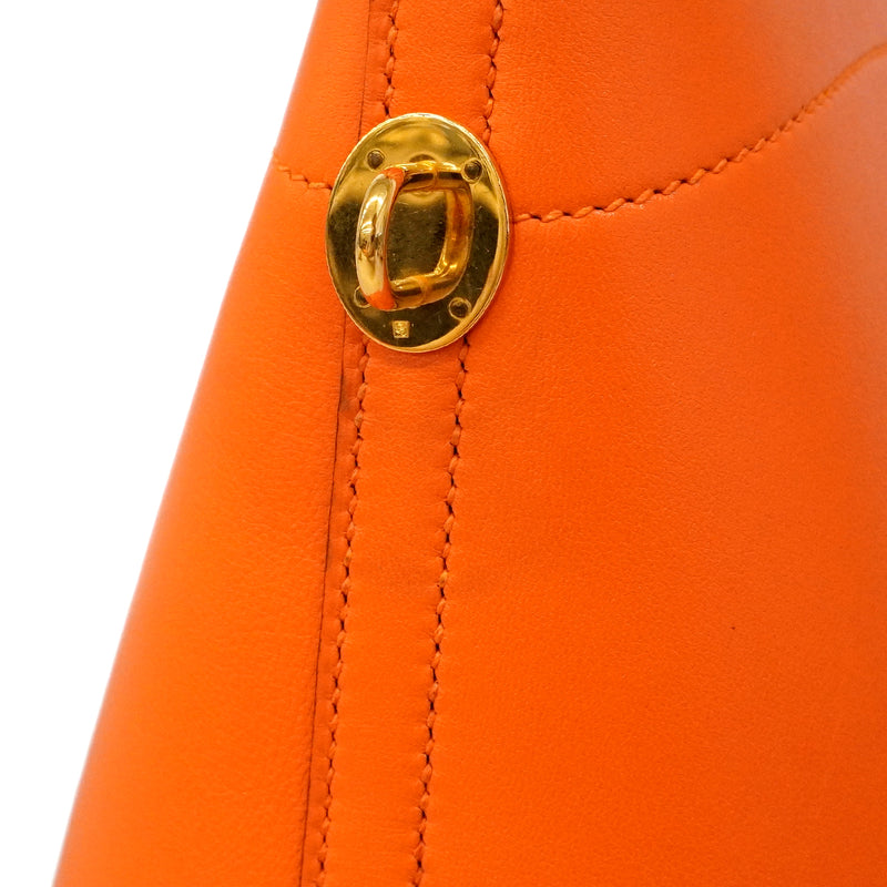 【6gd5328】エルメス ハンドバッグ ボリード35 スイフト オレンジ ゴールド金具 □B刻印 2wayバッグ【中古】レディース