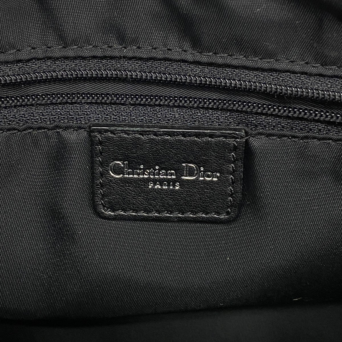 【6gd5329】クリスチャンディオール ハンドバッグ トロッター キャンバス ブラック シルバー金具【中古】レディース