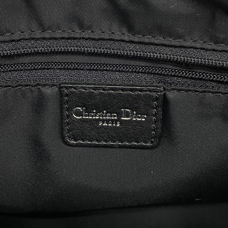 【6gd5329】クリスチャンディオール ハンドバッグ トロッター キャンバス ブラック シルバー金具【中古】レディース