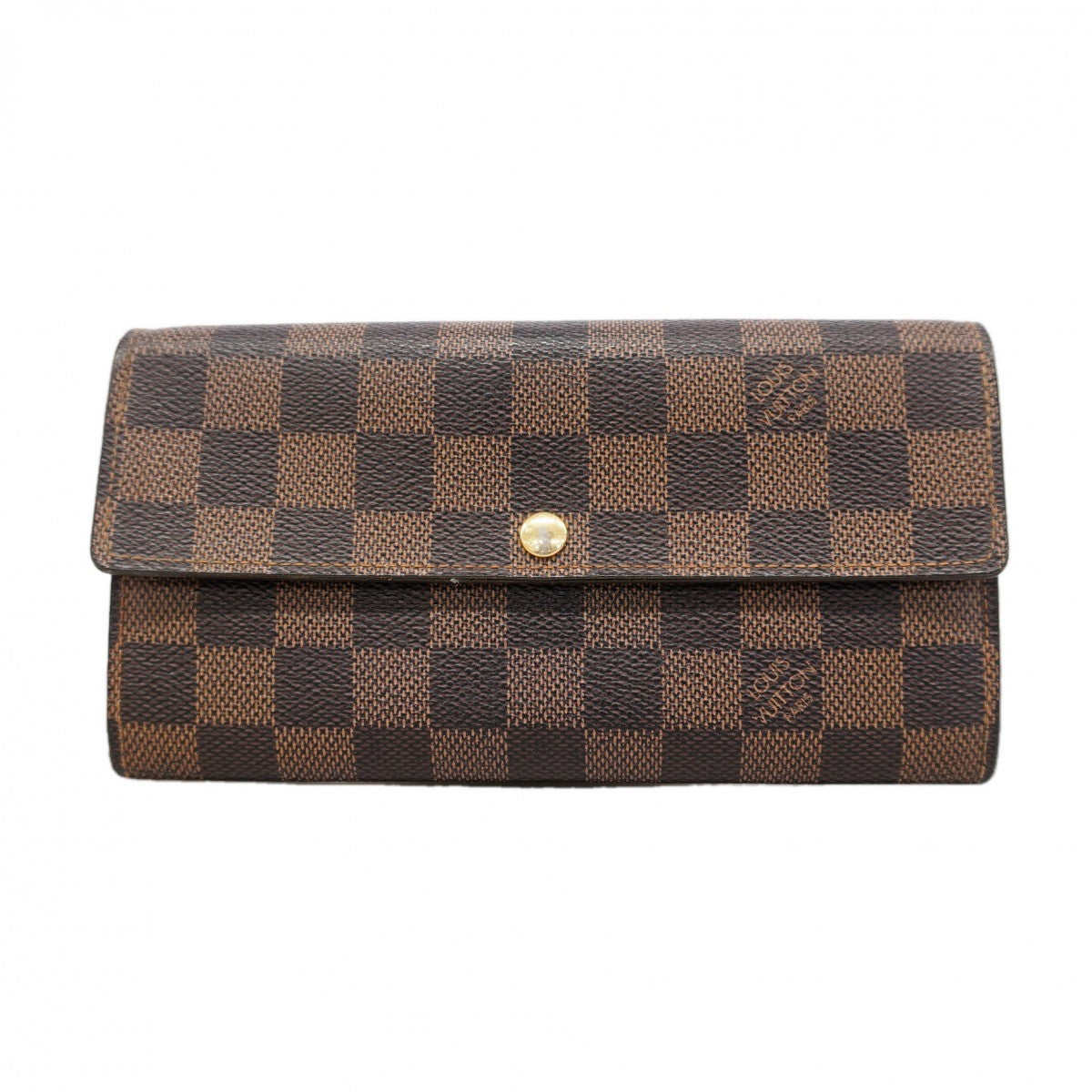 【6gd5347】ルイヴィトン 長財布 ダミエ ポルトフォイユサラ N61734 エベヌ【中古】レディース