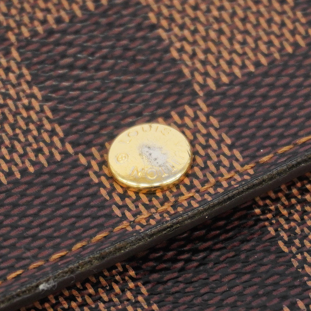 【6gd5347】ルイヴィトン 長財布 ダミエ ポルトフォイユサラ N61734 エベヌ【中古】レディース