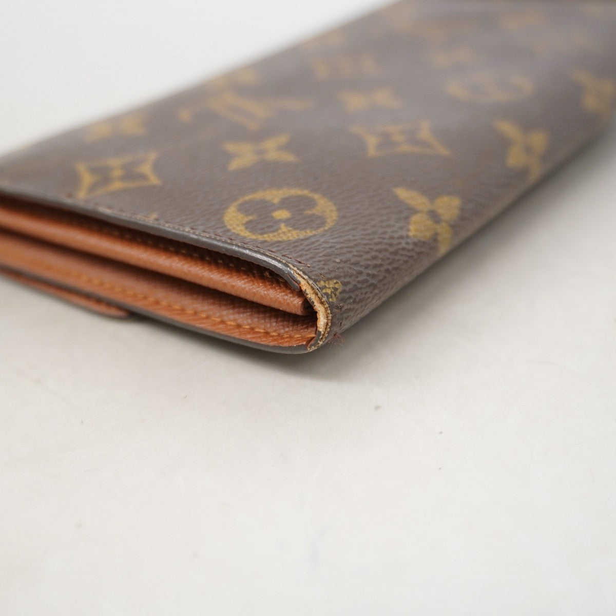 【6gd5348】ルイヴィトン 長財布 モノグラム ポシェットポルトモネクレディ M61725 ブラウン【中古】レディース