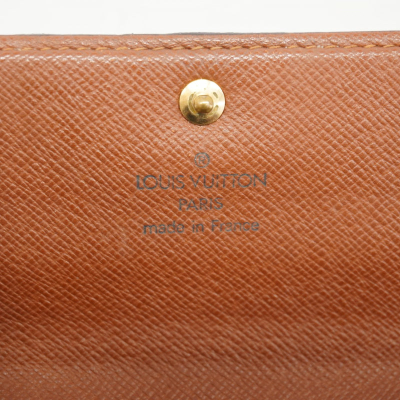 【6gd5348】ルイヴィトン 長財布 モノグラム ポシェットポルトモネクレディ M61725 ブラウン【中古】レディース