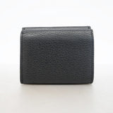 【6gd5350】フェンディ 三つ折り財布 セレリア レザー ブラック シルバー金具【中古】レディース