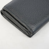 【6gd5350】フェンディ 三つ折り財布 セレリア レザー ブラック シルバー金具【中古】レディース