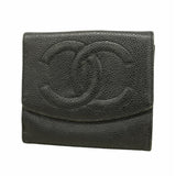 【6gd5351-k】シャネル 財布 キャビアスキン ブラック ゴールド金具【中古】レディース