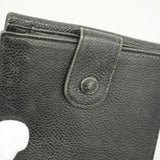 【6gd5351-k】シャネル 財布 キャビアスキン ブラック ゴールド金具【中古】レディース