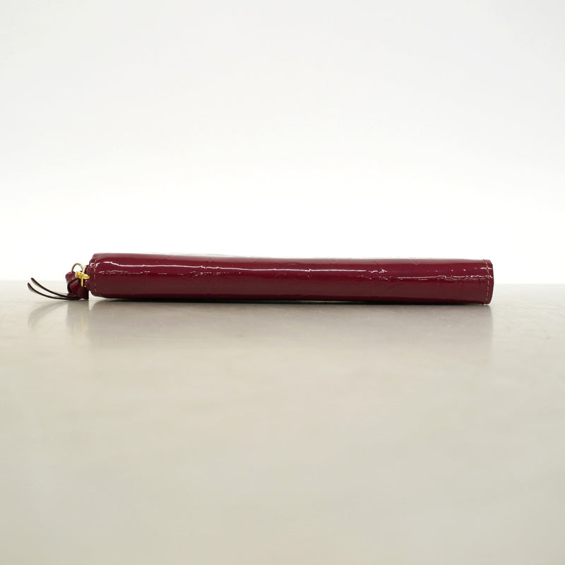 【6gd5354-k】ルイヴィトン 長財布 ヴェルニ ポルトフォイユクレマンス M90972 マゼンタ【中古】レディース