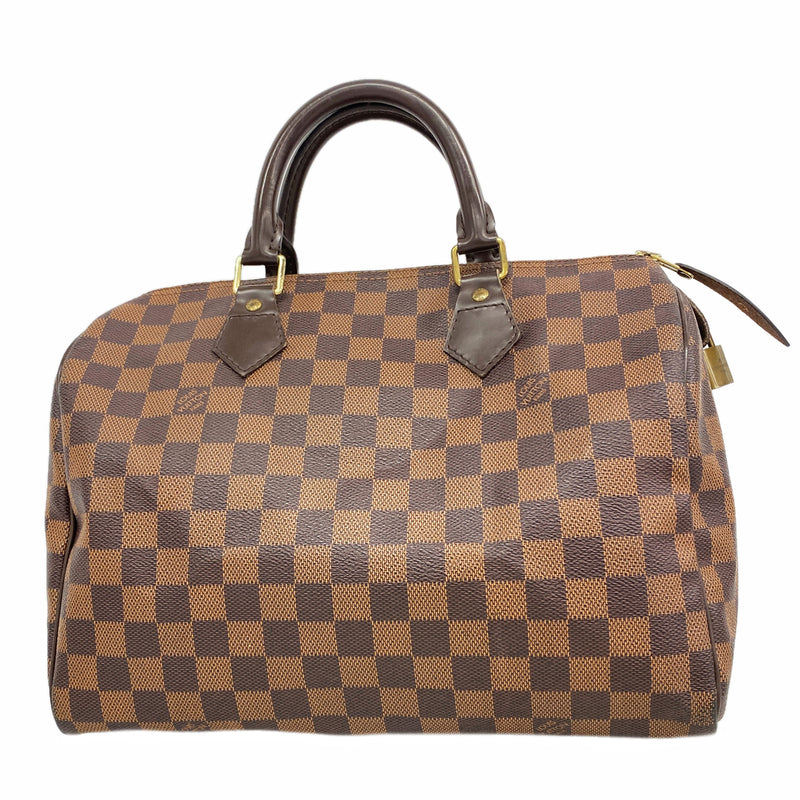 【6gd5363】ルイヴィトン ハンドバッグ ダミエ スピーディ25 N41365 エベヌ【中古】レディース