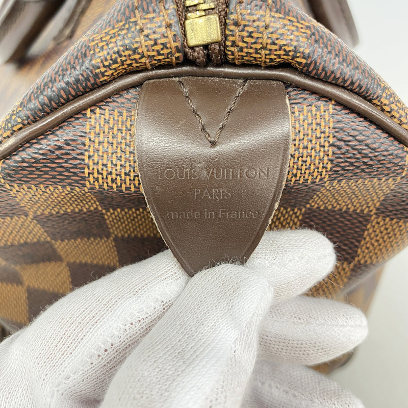 【6gd5363】ルイヴィトン ハンドバッグ ダミエ スピーディ25 N41365 エベヌ【中古】レディース