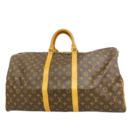 【6gd5366】ルイヴィトン ボストンバッグ モノグラム キーポルバンドリエール55 M41414 ブラウン【中古】メンズ レディース ユニセックス