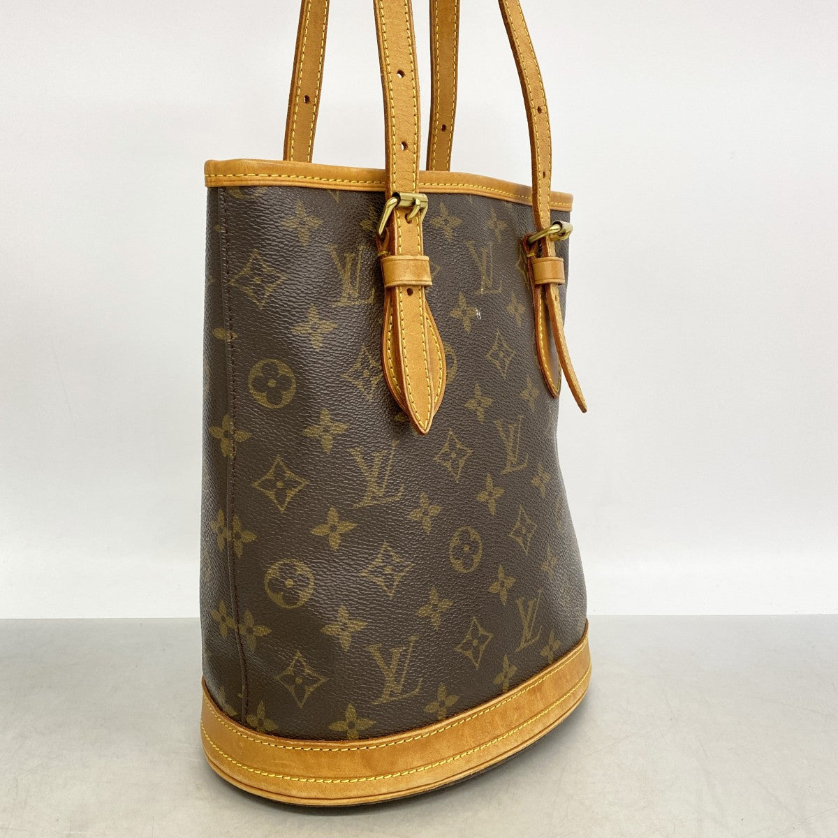 【6gd5375】ルイヴィトン トートバッグ モノグラム バケットPM M42238 ブラウン【中古】レディース