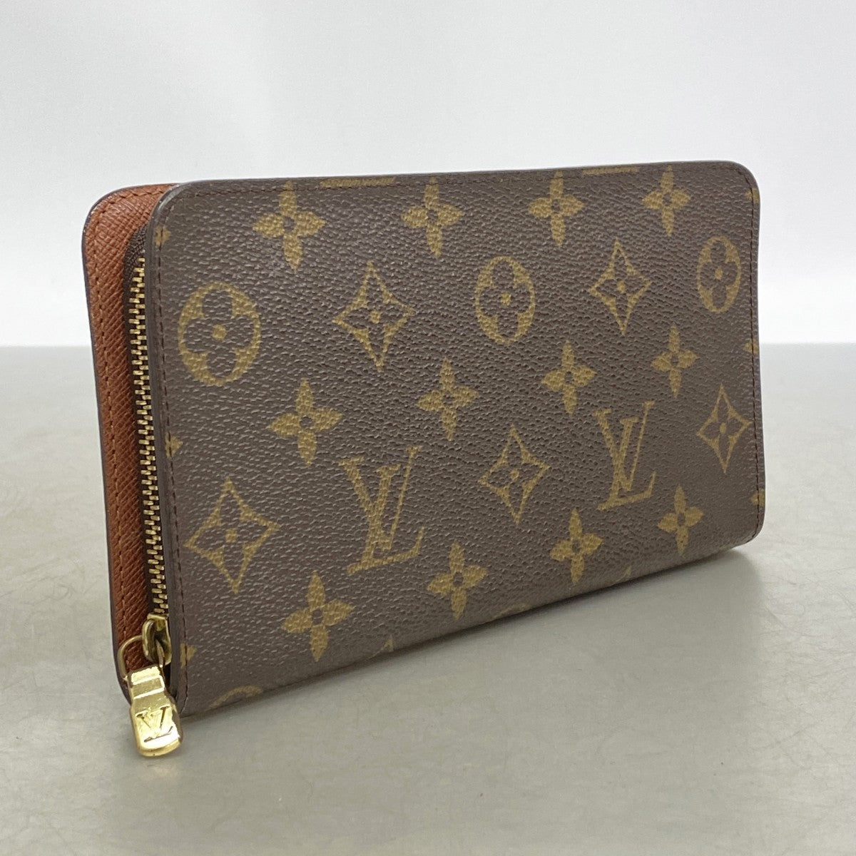 【6gd5378】ルイヴィトン 長財布 モノグラム ポルトモネジップ M61727 ブラウン【中古】レディース