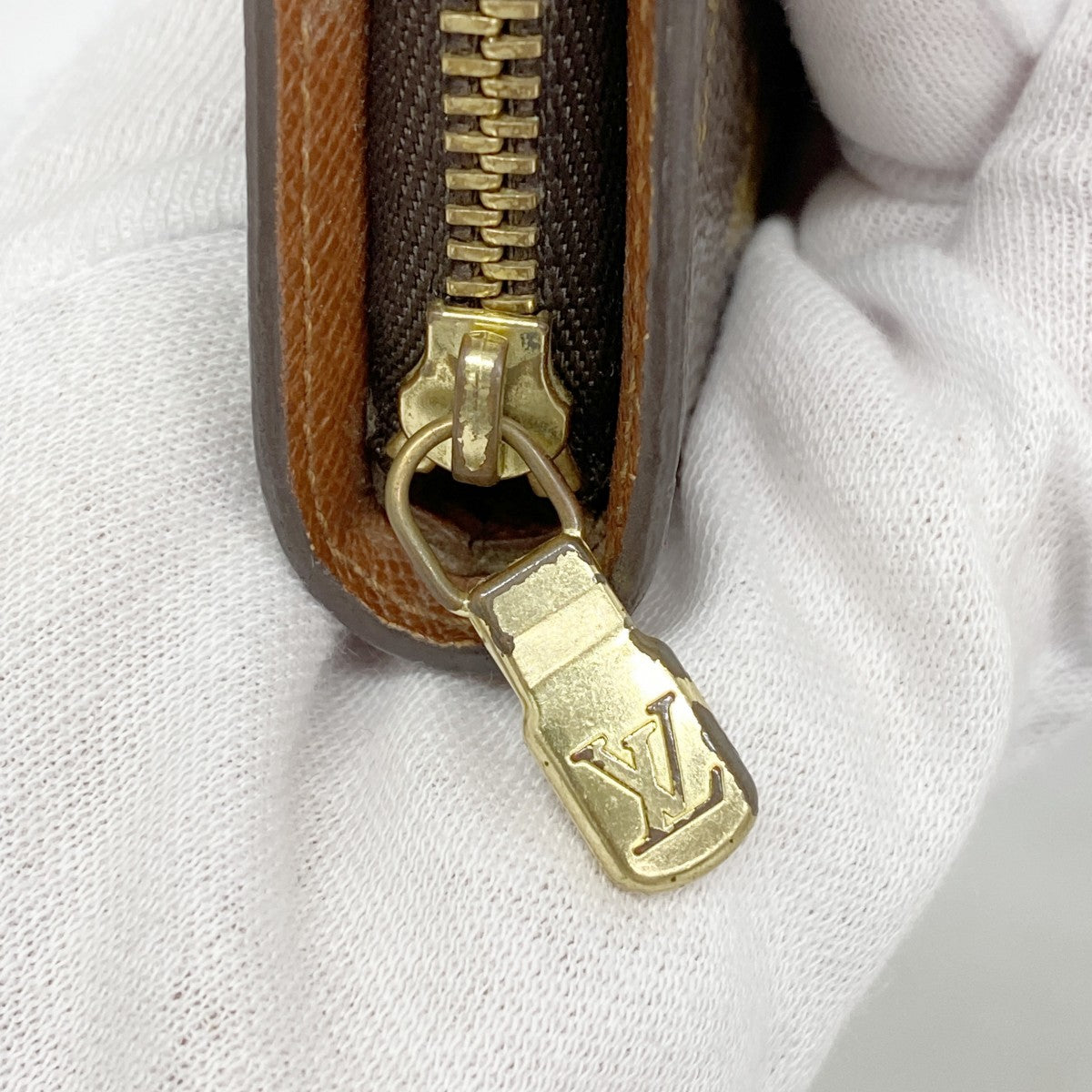 【6gd5378】ルイヴィトン 長財布 モノグラム ポルトモネジップ M61727 ブラウン【中古】レディース
