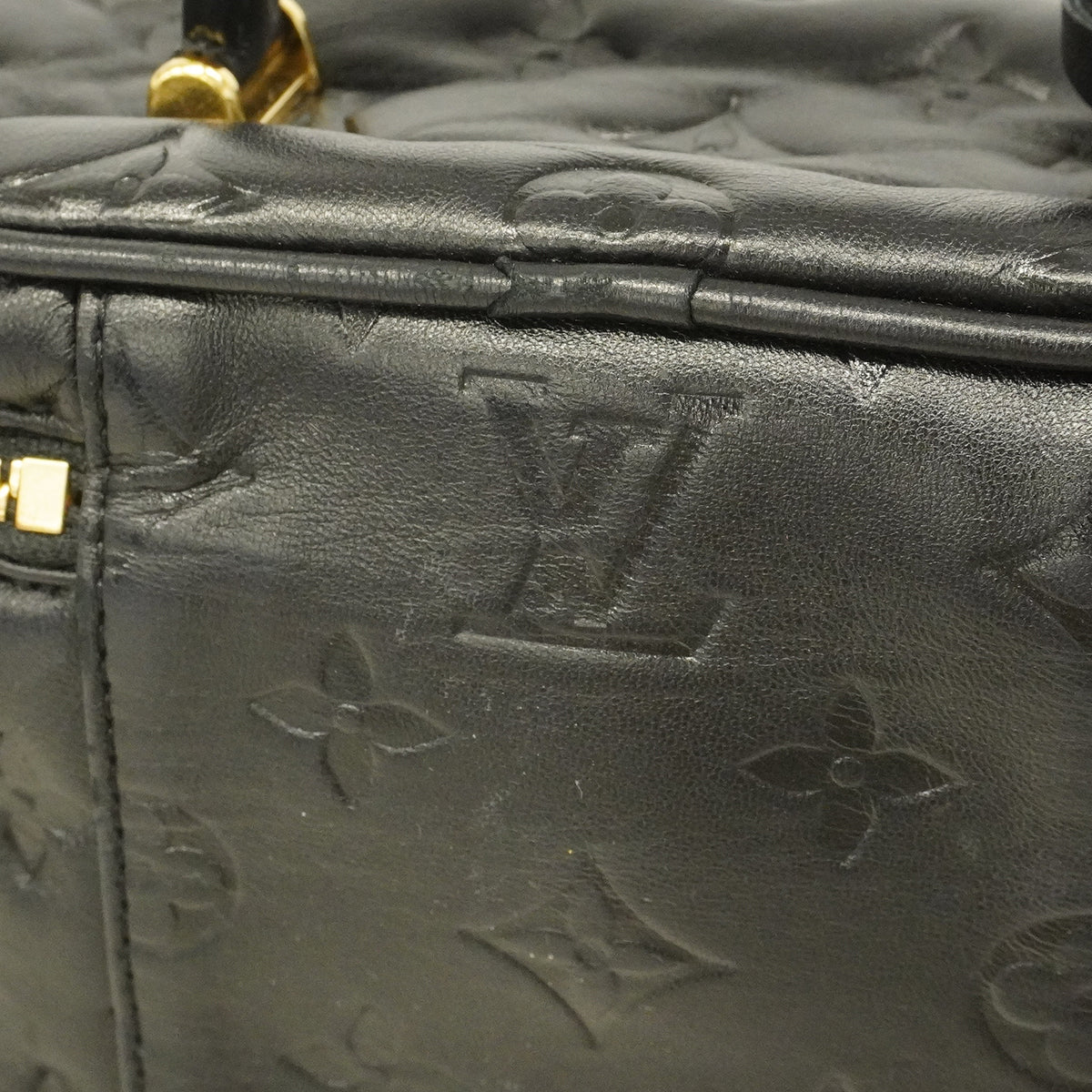 【6ge5415-h】ルイヴィトン ハンドバッグ クッサン ヴァニティPM M25123 ブラック 2wayバッグ【中古】レディース