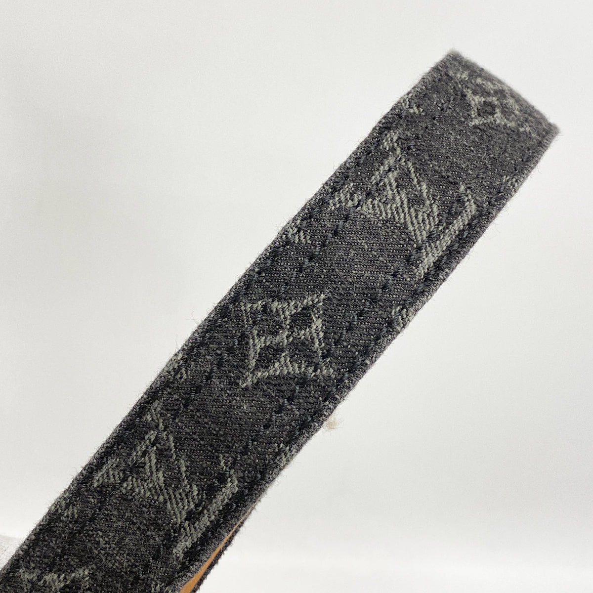 【6ge6515-k】ルイヴィトン ベルト モノグラム・デニム サンチュールベルト M6972 ノワール【中古】メンズ