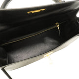 【6ge5417-h】エルメス ハンドバッグ ケリー32 ボックスカーフ ブラック ゴールド金具 〇W刻印 2wayバッグ【中古】レディース