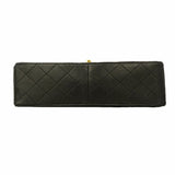【6ge5418】シャネル ショルダーバッグ マトラッセ Wチェーン ラムスキン ブラック ゴールド金具【中古】レディース