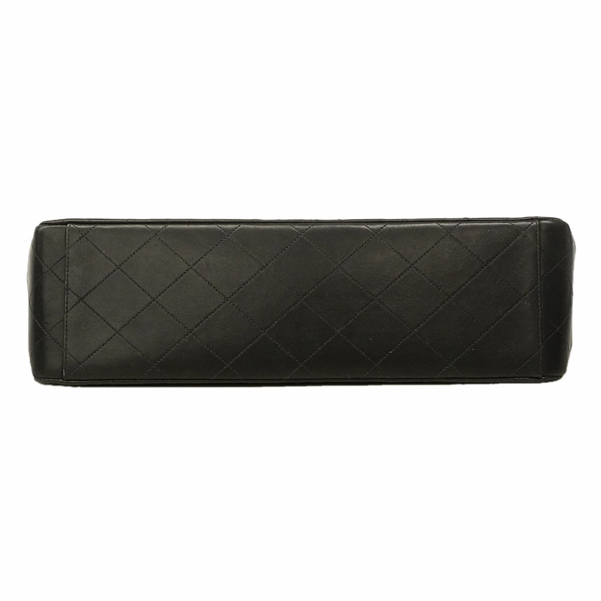 【6ge5419】シャネル ショルダーバッグ デカマトラッセ Wチェーン ラムスキン ブラック ゴールド金具【中古】レディース