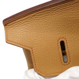 【6ge5423-h】エルメス ハンドバッグ バーキン35 トゴ タバックキャメル ゴールド金具 □G刻印【中古】レディース