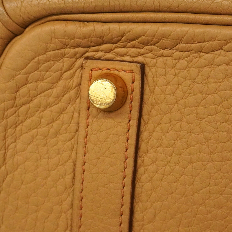 【6ge5423-h】エルメス ハンドバッグ バーキン35 トゴ タバックキャメル ゴールド金具 □G刻印【中古】レディース